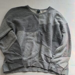 Wild Fable Men's Patchwork Gray Crewneck Sweater